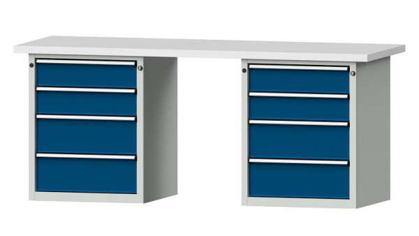 ANKE werkbanken combinatie werkbank, model 840 V, 2000 x 700 x 840 mm, RAL 7035/5010, KSP 40 mm, 415.100