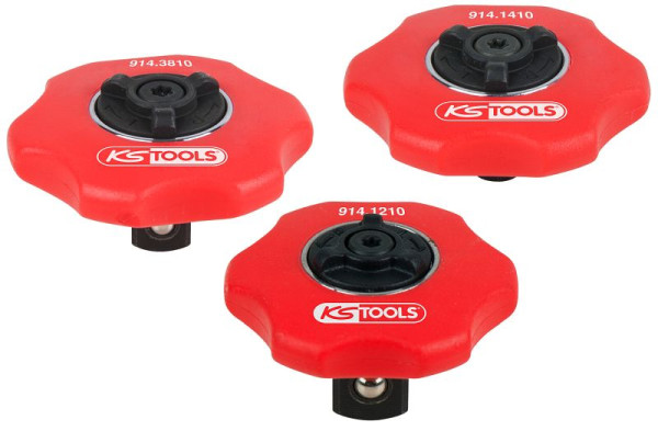 KS Tools mini handomschakelbare ratelset, 3-delig, 1/4"+3/8"+1/2", 914.1215