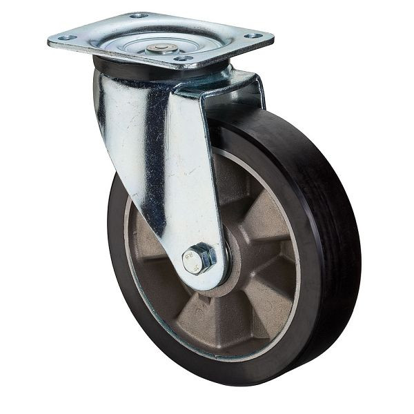BS Rollen Zwaarlastwiel, wielbreedte 50 mm, wiel-Ø 160 mm, draagvermogen 500 kg, polyurethaan gegoten 78 Shore A, aluminium wiellichaam, kogellager, L600.B91.160