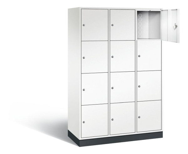 C+P XL lockerkast Intro, H1950xB1220xD490mm, kleur: verkeerswit, 8470-302 S10289