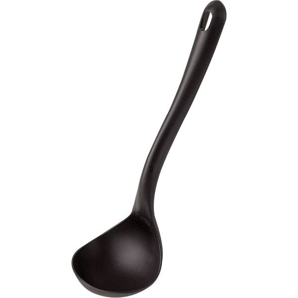 Stalgast soeplepel, gemaakt van glasvezelversterkt materiaal, zwart, 0,11 liter, lengte 31 cm, KK0504310