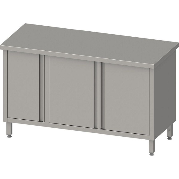 Stalgast werkkast met vleugeldeuren 2000x700x850mm, met vleugeldeurkast links, zonder opstand, gelast, VAS20707L