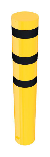 Schake afzetpaal type 40322BG - stationair - voor inzetting in beton, stalen buis Ø 323,1mm, totale lengte: 2000mm, thermisch verzinkt, geel/zwart, 40322BG