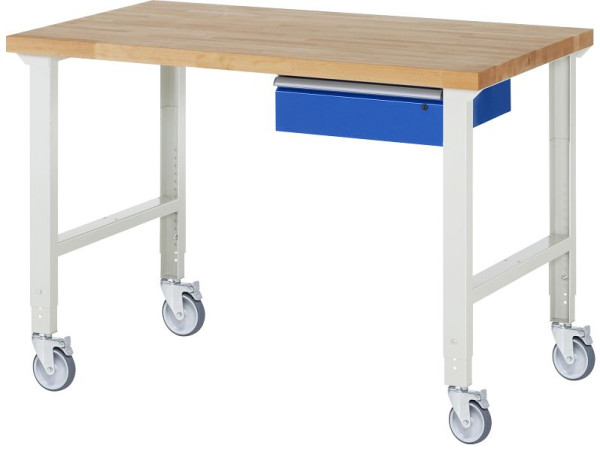 RAU verrijdbare werkbank (in hoogte verstelbaar) 7001A1, 1500x900x950-1000mm, 4 zwenkwielen, 05-7001A1-159B4H4.11