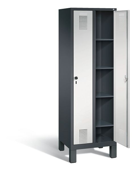 C+P washok Evolo, H1850xW610xD500mm, kleur: zwartgrijs/lichtgrijs, 48010-20B S10021