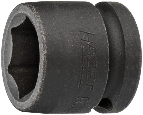 Hazet impact, machine schroevendraaierdop, zeskant, hol vierkant 12,5 mm, 19 mm, extra korte versie, 900SK-19