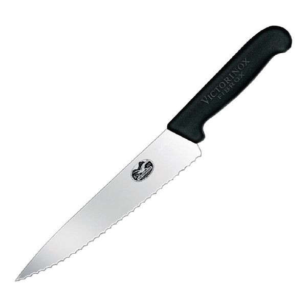Victorinox Fibrox schilmesje gekartelde rand 22cm, CC266