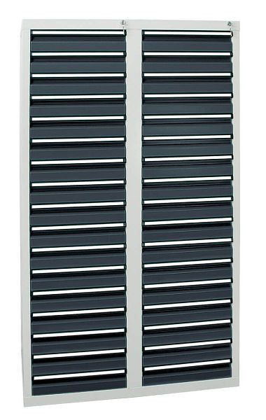 stumpf ladekast serie STS 410, RAL 7035/7016, 34 laden (34x100 mm), 7104171