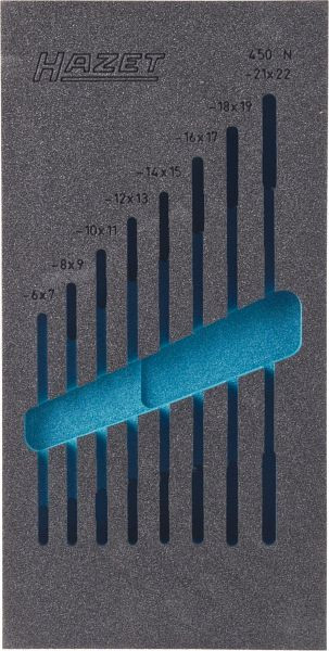 Hazet 2-componenten zachtschuim inleg, voor 163-95/8, afmetingen / lengte: 342 mm x 172 mm, 163-95L