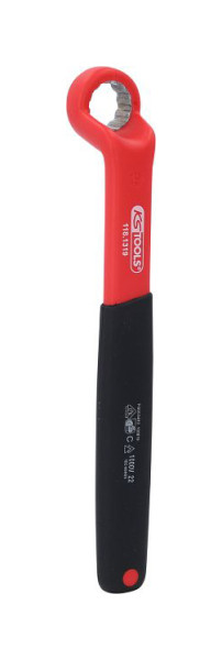 KS Tools Geïsoleerde ringsleutel, gebogen, 19 mm, 118.1319