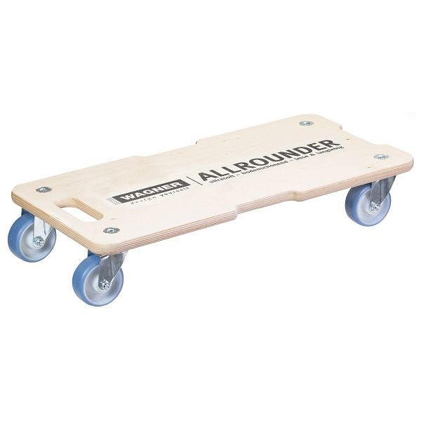 WAGNER Transporthilfe MM1325 590x290mm, BMPP, 4 ultrasofte Transportgerätrollen, Raddurchmesser 75mm, Rollenlager, Tragkraft 300kg, VE: 2 Stück, 20132501