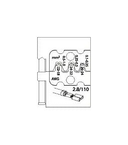 GEDORE module-inzetstuk voor platte contactdozen, 2.8, 1830635