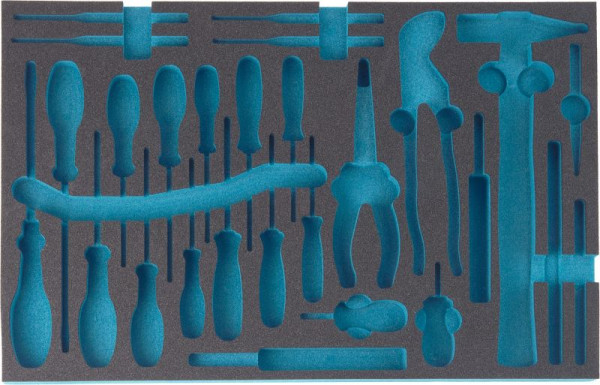 Hazet 2-componenten zachtschuim inlay, voor 163-31/27, afmetingen / lengte: 519 mm x 342 mm, 163-31L