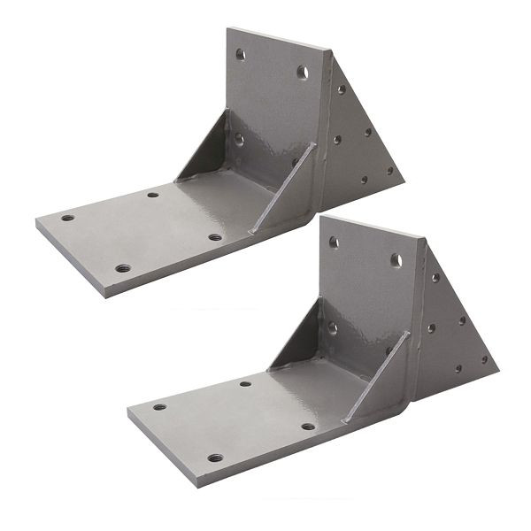 Mendler set van 2 spantadapters voor cassetteluifel T122 T123, spantbeugel adapter, grijs, 2x76443