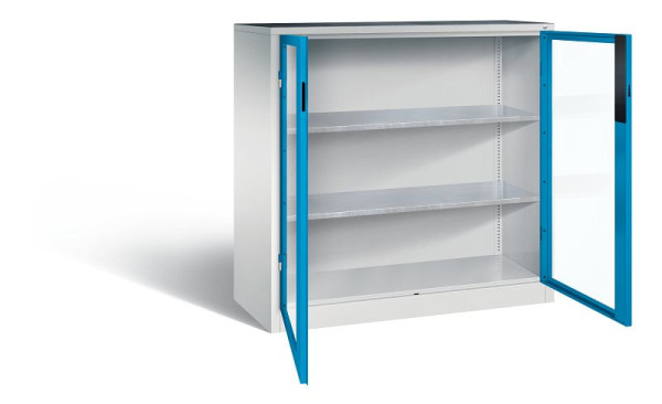 C+P gereedschapskast Acurado, H1200xB1200xD500mm, kleur: lichtgrijs/lichtblauw, verzonken handgreep, 8531-0552 S10015