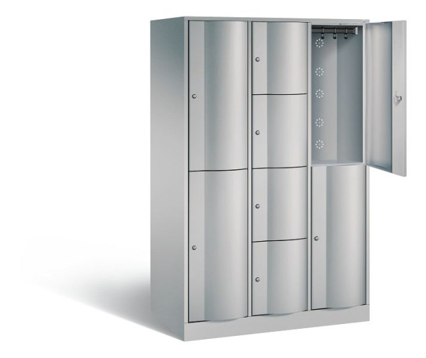 C+P XL combinatie lockerkast Resisto, H1950xB1148xD640mm, kleur: wit aluminium, 8070-3732 S10026