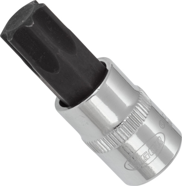 VIGOR TORX® schroevendraaierbit, hol vierkant 10 mm (3/8 inch), binnen TORX® profiel, T60, lengte: 48 mm, voor handbediening, V6082