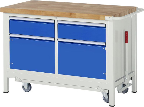 RAU neerlaatbare werkbank 8000 - model 8466, B1250 x D700 x H880 mm, 15-8466A2-127B4F.11