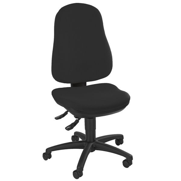 Lüllmann bureaudraaistoel, gestoffeerd, kunststof onderstel, zwart, 210170