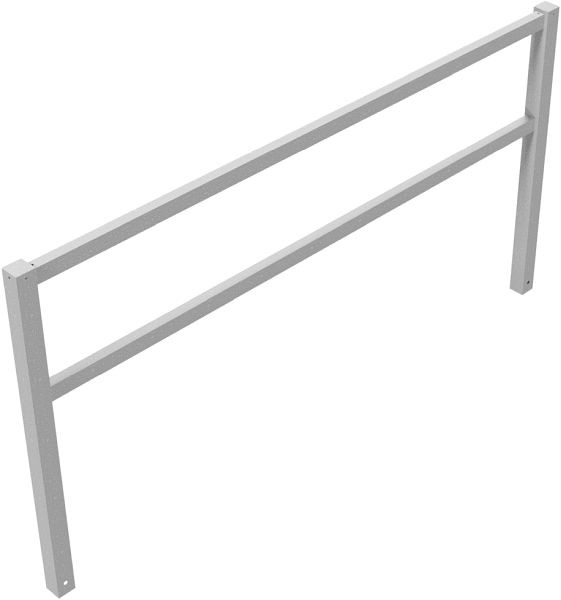 Schake wegversperringen, vast, gelast met boven- en knierails, thermisch verzinkt, totale breedte: 2500 mm, 4016_25