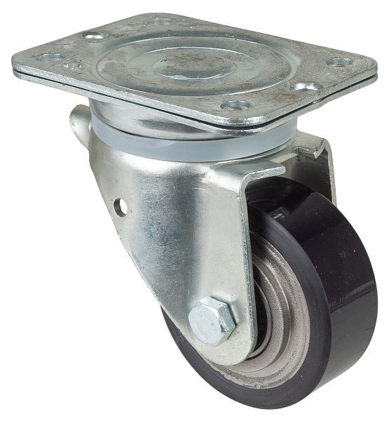 BS Rollen Zwaarlastwiel, wielbreedte 40 mm, wiel-Ø 100 mm, draagvermogen 290 kg, polyurethaan gegoten 78 Shore A, gegoten wiellichaam, kogellager, N100.C11.101