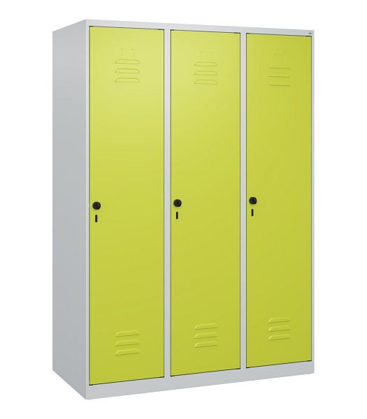 C+P luierkluis Classic PLUS met middenwand, 3 vakken, 1700x1200x500mm, 7035/0024, veiligheidsdraaigrendel, 0800007-32F S10009
