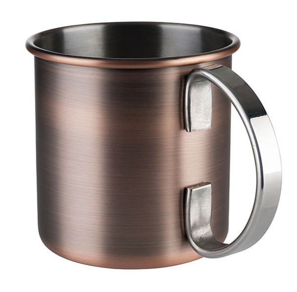APS mok -MOSCOW MULE-, Ø 9 cm, hoogte: 9 cm, roestvrij staal, antiek koperlook, inhoud: 0,45 liter, 93322