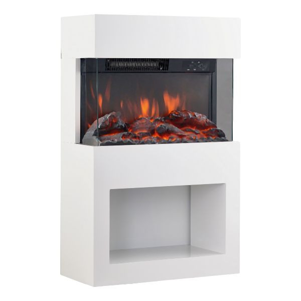 KAMINIO elektrische haard HENRI wit, met verwarming, EF03-75-W