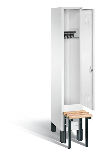 C+P garderobe Evolo, H1850xB320xD815mm, kleur: verkeerswit, 48030-10 S10087