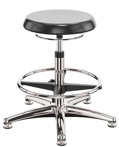 Dauphin ESD werkkruk PU vloerglijders, aluminium onderstel, voetring, 266981