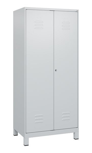 C+P luierkastje Classic PLUS SW, voeten, 2 vakken, 1800x800x500mm, 7035/7035, cilinderslot, 0800127-22 S10024