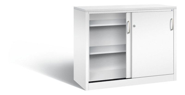 C+P dressoir met schuifdeuren Acurado, H1000xB1200xD500mm, kleur: verkeerswit, beugelgreep, 2056-00 S10113