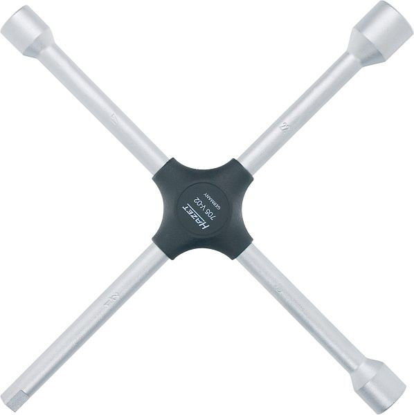 Hazet kruissleutel, buitenzeskantprofiel, 17 x 19 x 22 x buitenvierkant 12,5 = 1/2 inch mm, gewicht: 1.332 kg, totale lengte: 380 mm, 705V-02
