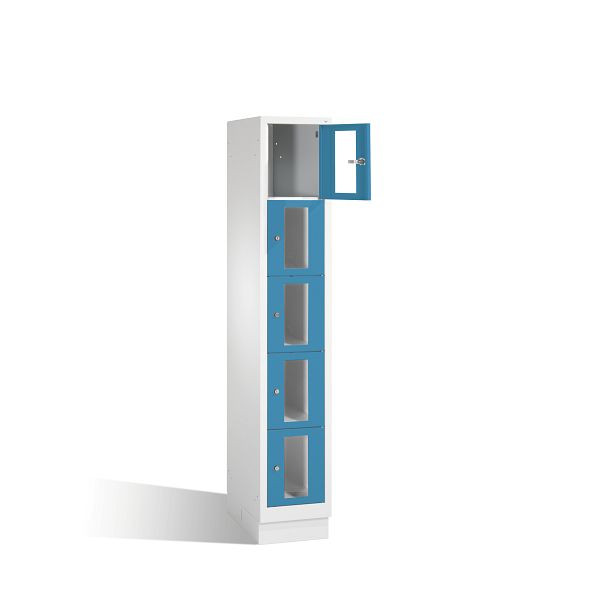 C+P lockerkast Classic, H1800xB320xD500mm, kleur: lichtgrijs / lichtblauw, 8020A105 S10003