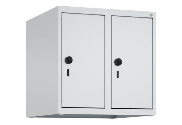 C+P kastopzet Classic PLUS, bovenkast, 7035/7035, veiligheidsdraaisluiting, 500x500x500mm, 2 vakken, 080090-29 S10009