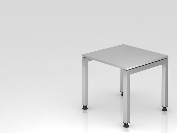 Hammerbacher bureau U-voet vierkant 80x80cm grijs, rechthoekige vorm, zwevende plaat, VJS08/5/S