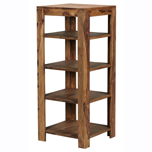 Wohnling staande plank MUMBAI massief sheeshamhout 105 cm met 4 opbergvakken design landelijke stijl, WL1.388