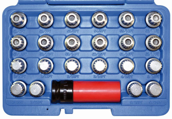 Kunzer velgslotsleutelset VAG, 23-delig, 7FSA23