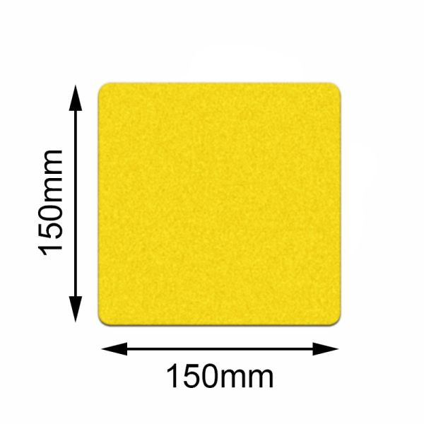 Mehlhose vloermarkering Safety geel vierkant 150x150mm, VE: 10 stuks, KSGQ1V10