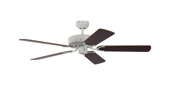 Pepeo Deckenventilator Potkuri Weiß / Mahagoni 132 cm mit Zugkette, 13312010132v4