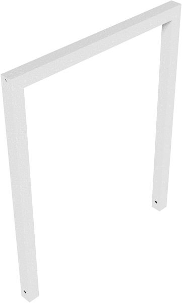 Schake leunbeugel van staalbuis, rechthoekige buis 60 x 60 mm, zonder dwarsbalk, totale breedte: 1000 mm, thermisch verzinkt, 454_100