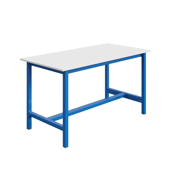 SOFAME PTH werkbank B 1500 x D 750 x H 828 mm, melamine werkblad 28 mm, hemelsblauw RAL 5015, W010020043BI