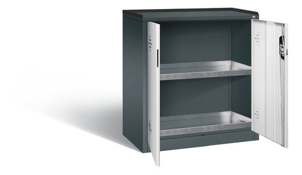 C+P klimaatkast Acurado, H1000xW930xD500mm, kleur: antracietgrijs/lichtgrijs, verzonken handgreep, 8821-315 S10190
