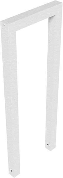 Schake leunbeugel van staalbuis, rechthoekige buis 60 x 60 mm, zonder dwarsbalk, totale breedte: 450 mm, thermisch verzinkt, 454_045
