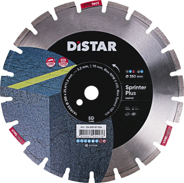 Distar diamantdoorslijpschijf 1A1RSS 350 Sprinter Plus, 12485087024