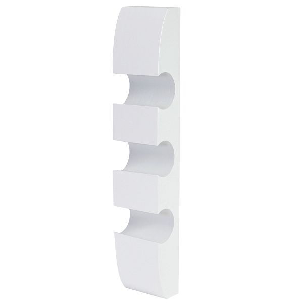 Mendler wijnrek Colmar, flessenrek wandrek houten flessenhouder, voor 3 flessen 54x13x9cm, wit, 46323