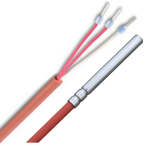 Omgevingstemperatuursensor PT100 3-draads met siliconenkabel tot 250°C, vochtdicht opgerold, ENKBTFPT100200S3L