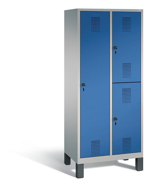 C+P cijferslot Evolo, H1850xW810xD500mm, kleur: wit aluminium / gentiaanblauw, 48610-22 S10029