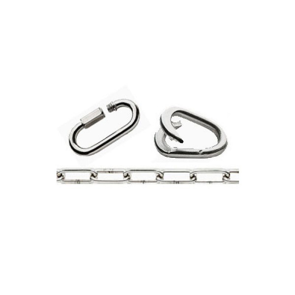 Stein HGS HGS accessoires voor RVS paalafzetketting/RVS, Ø 5mm/strekkende meter, 430.55