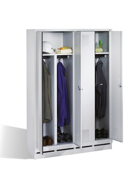 C+P zwart wit kastje Evolo, H1800xB1190xD500mm, kleur: lichtgrijs, 48022-40 S10094